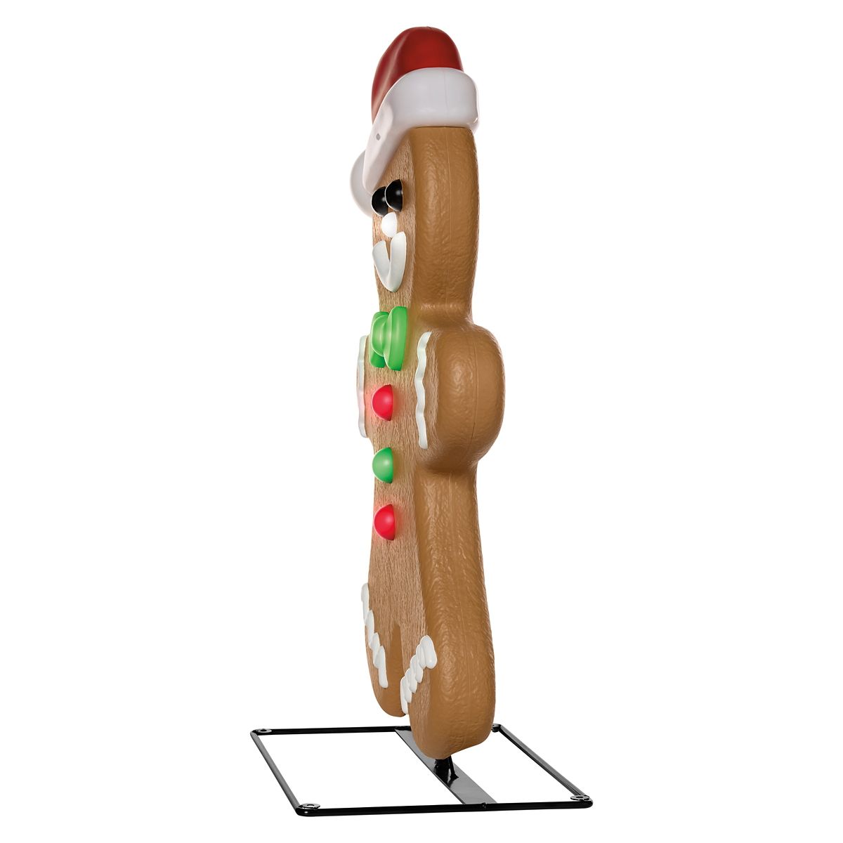3 Ft Light-Up Gingerbread Boy Animatronic MULTI-COLOR