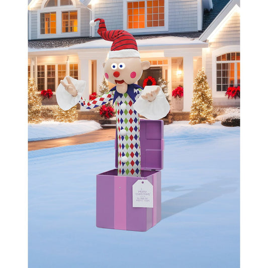 5 Ft 3 In Misfit Charlie-in-the-Box Animatronic - Rudolph the Red-Nosed Reindeer MULTI-COLOR