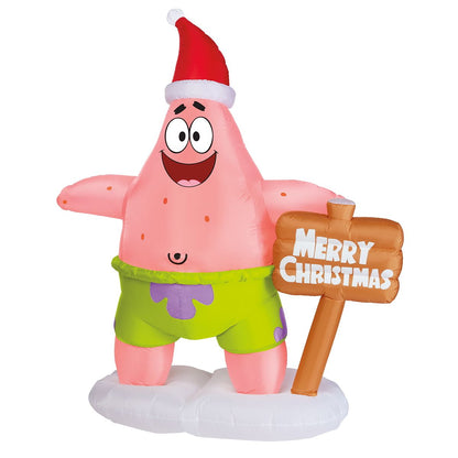 6 Ft Light-Up Patrick Star Christmas Inflatable Decoration - SpongeBob SquarePants MULTI-COLOR
