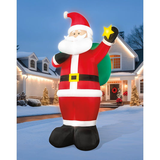 20 Ft Light-Up Animated Santa Inflatable Decoration MULTI-COLOR