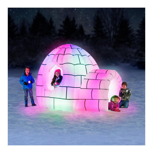 6 Ft Light-Up Color Changing Igloo Inflatable Decoration