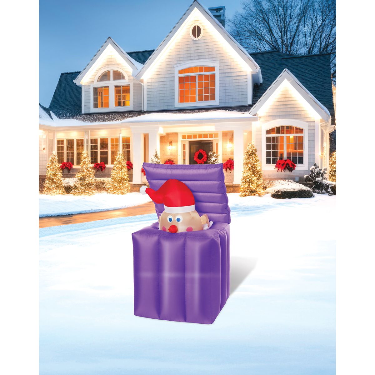 4 Ft 11 In Light-Up Charlie-in-the-Box Animated Inflatable Decoration - Rudolph the Red-Nosed Reindeer MULTI-COLOR