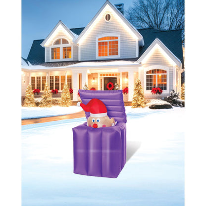 4 Ft 11 In Light-Up Charlie-in-the-Box Animated Inflatable Decoration - Rudolph the Red-Nosed Reindeer MULTI-COLOR