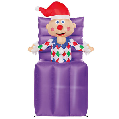 4 Ft 11 In Light-Up Charlie-in-the-Box Animated Inflatable Decoration - Rudolph the Red-Nosed Reindeer MULTI-COLOR