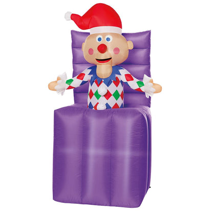 4 Ft 11 In Light-Up Charlie-in-the-Box Animated Inflatable Decoration - Rudolph the Red-Nosed Reindeer MULTI-COLOR