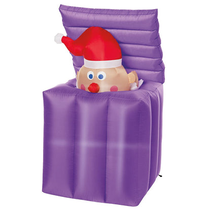 4 Ft 11 In Light-Up Charlie-in-the-Box Animated Inflatable Decoration - Rudolph the Red-Nosed Reindeer MULTI-COLOR