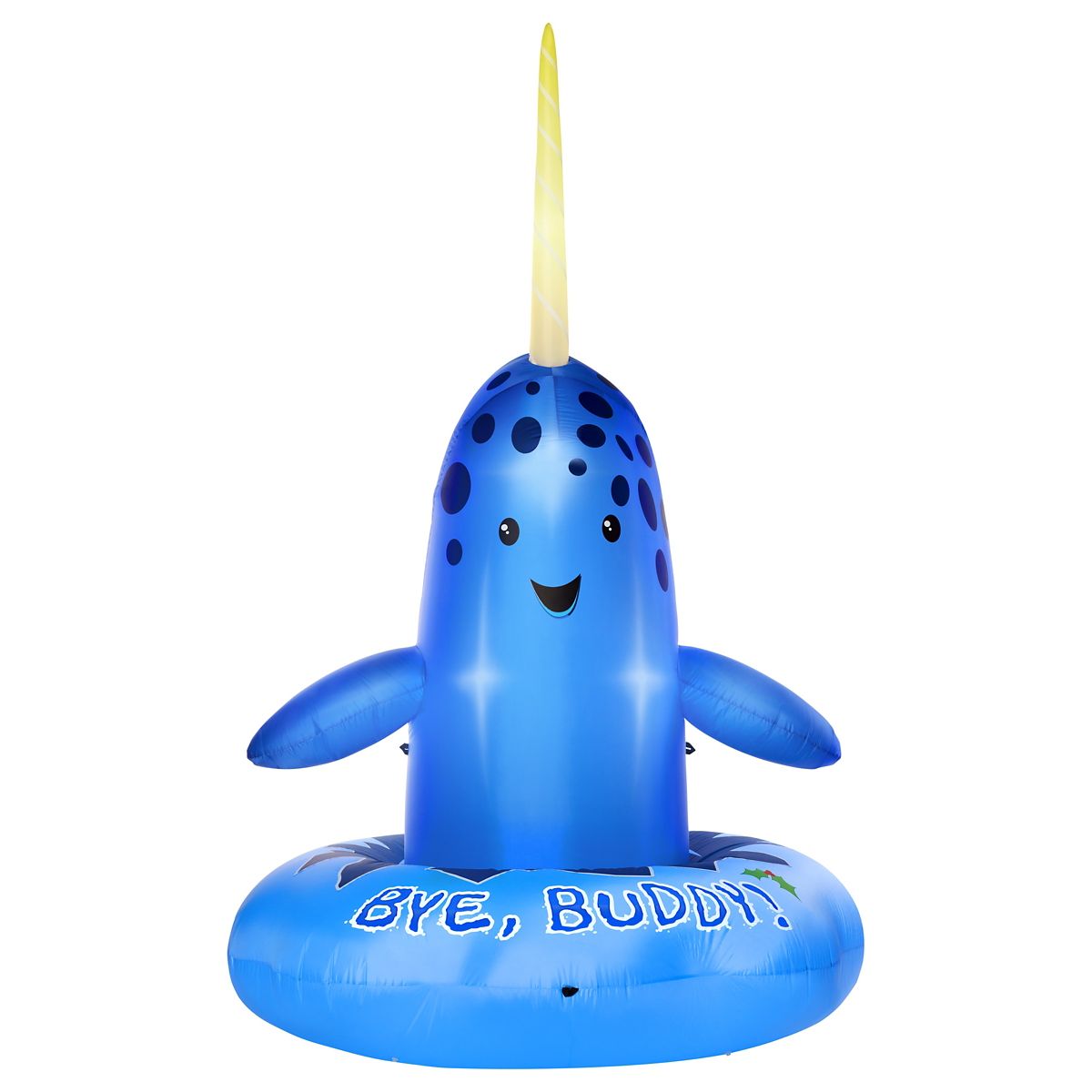 8 Ft 2 In Light-Up Narwhal Inflatable Decoration MULTI-COLOR