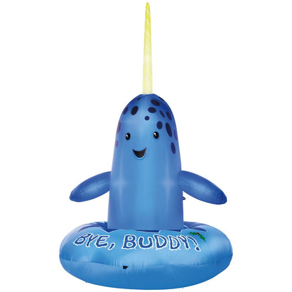 8 Ft 2 In Light-Up Narwhal Inflatable Decoration MULTI-COLOR