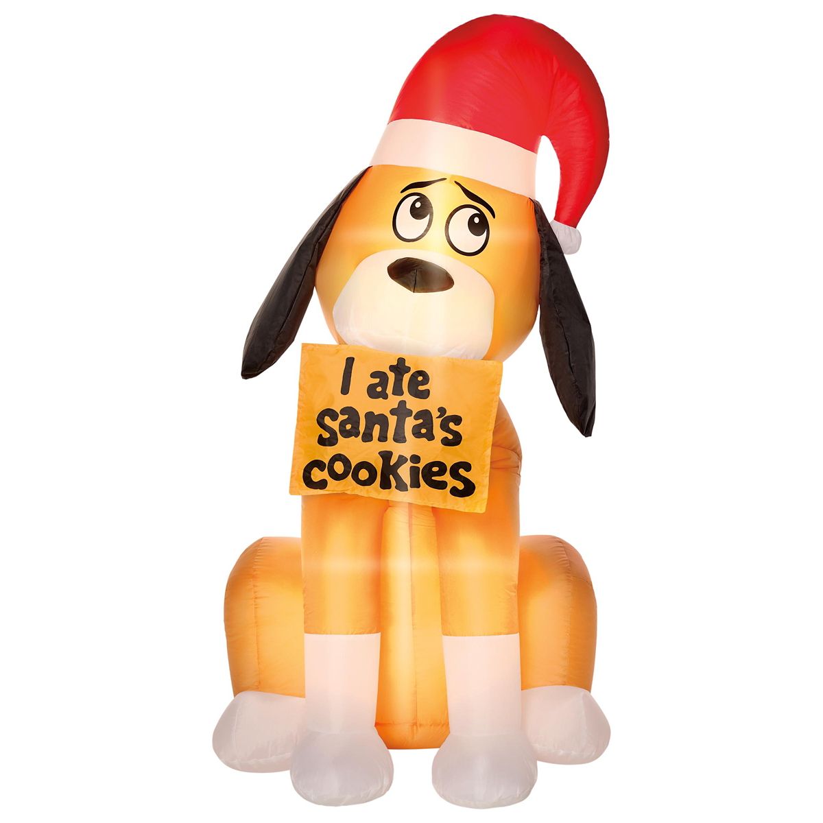 4 Ft Light-Up Santa's Dog Inflatable Decoration MULTI-COLOR