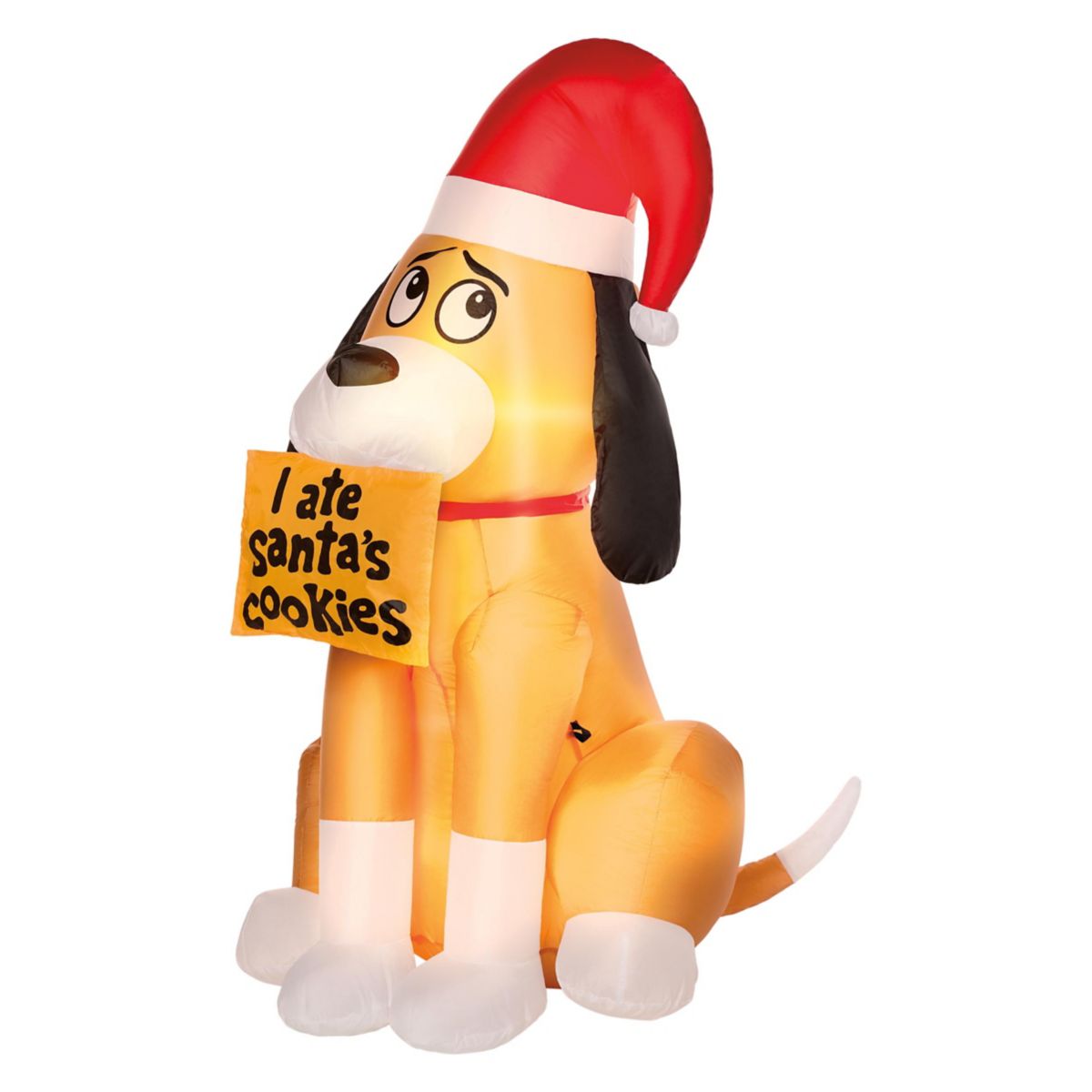 4 Ft Light-Up Santa's Dog Inflatable Decoration MULTI-COLOR