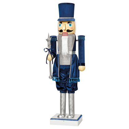 5 Ft 2 In Collapsible Animated Navy Blue Nutcracker NAVY