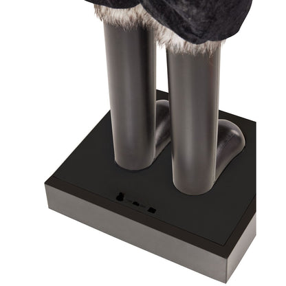 5 Ft 2 In Light-Up Collapsible Animated Black Soldier Nutcracker BLACK