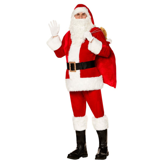 Adult Santa Claus Costume RED/WHITE/BLACK