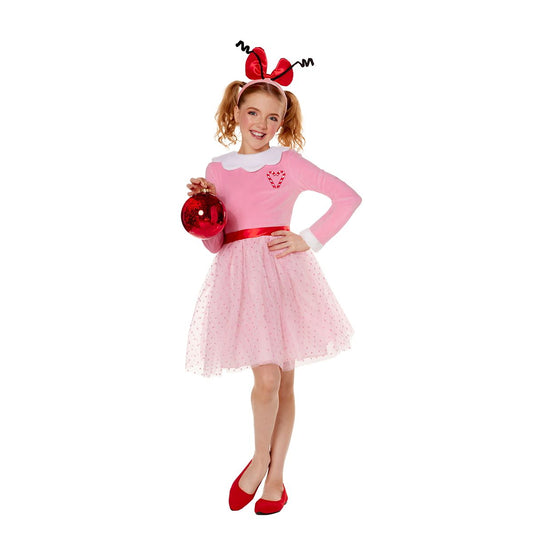 Kids Cindy Lou Who Dress Costume - Dr. Seuss PINK