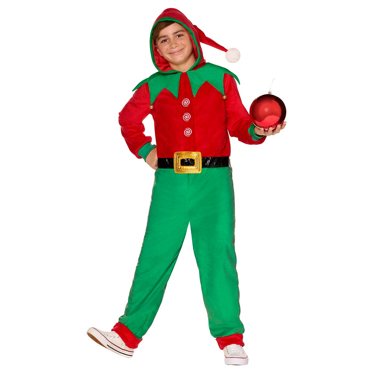 Kids Elf Costume RED GREEN