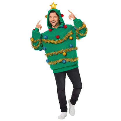 Adult Christmas Tree Hoodie GREEN