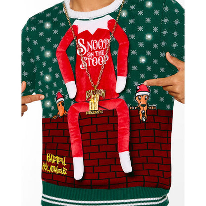 Light-Up Snoop on the Stoop Chain Christmas Sweater BLUE