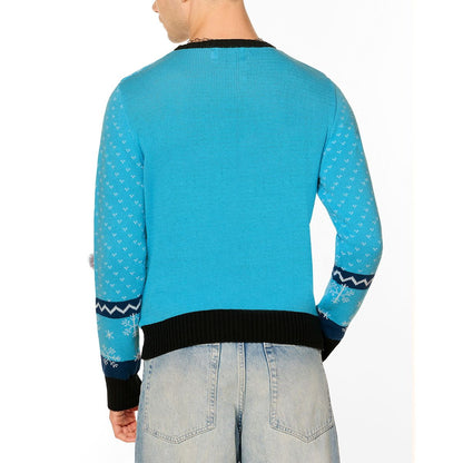 Light-Up Blue Narwhal Christmas Sweater - Elf BLUE
