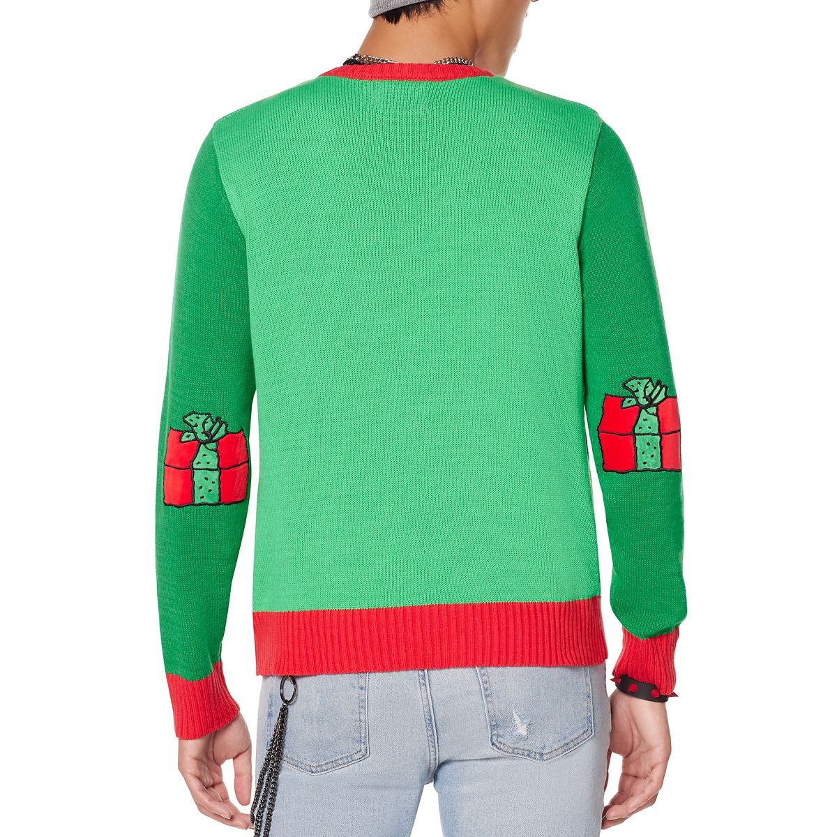 Light-Up Snoopy Dog House Ugly Christmas Sweater - Peanuts GREEN