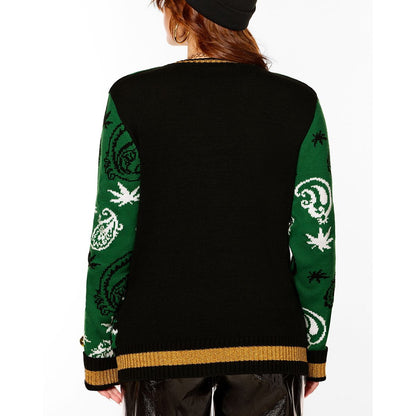 Light-Up Snoop on the Stoop Merry Chrismizzle Christmas Sweater GREEN