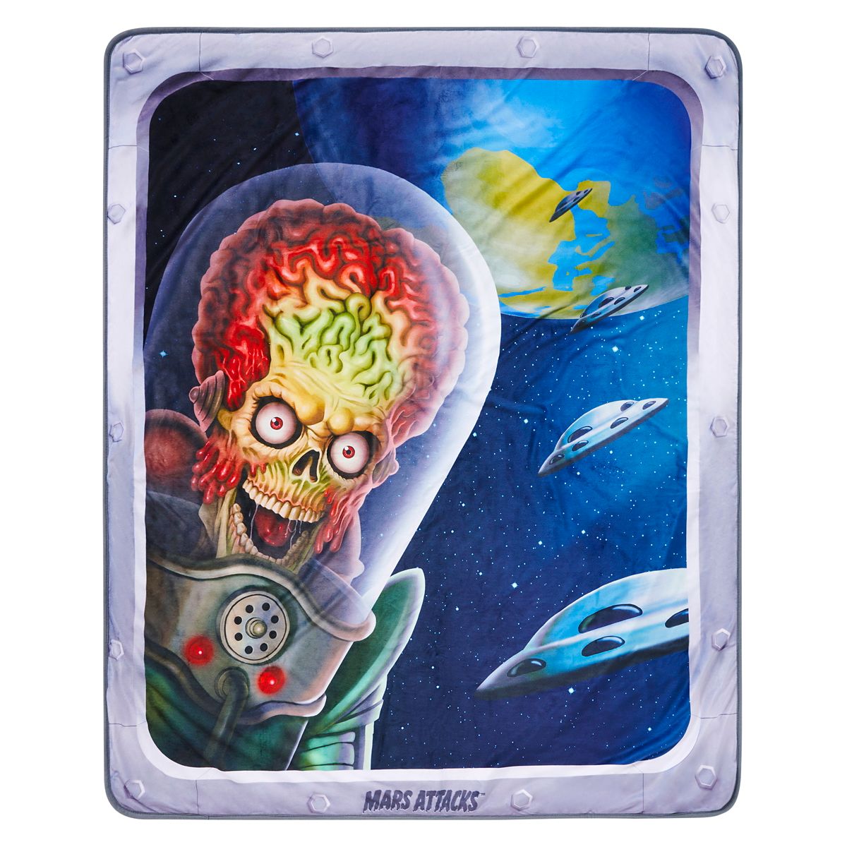 Mars Attacks Window Fleece Blanket MULTI-COLOR