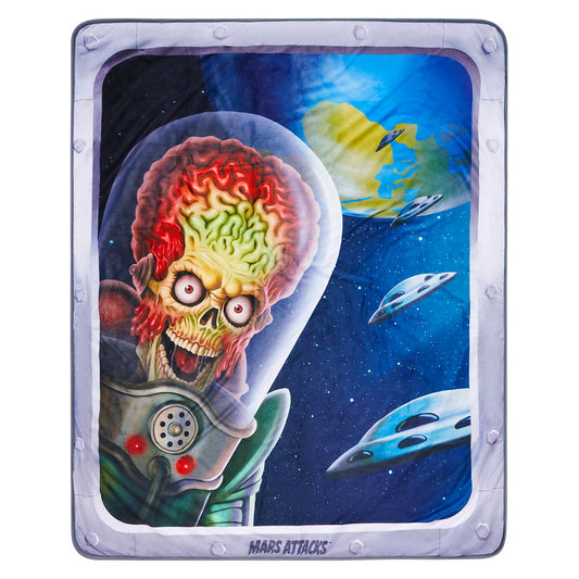 Mars Attacks Window Fleece Blanket MULTI-COLOR