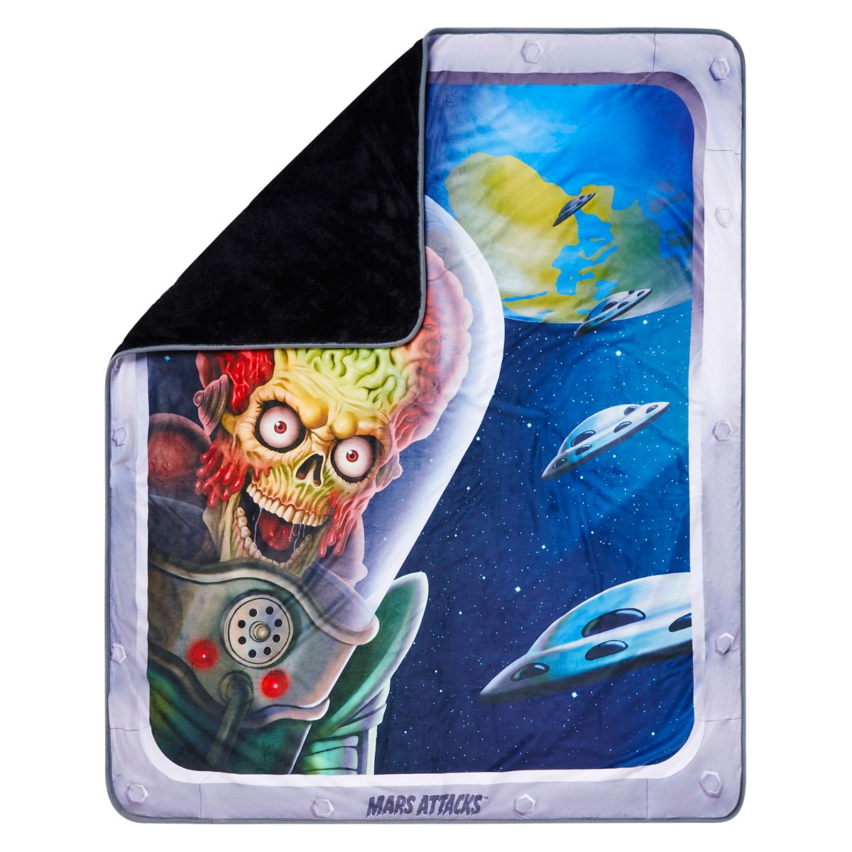 Mars Attacks Window Fleece Blanket MULTI-COLOR