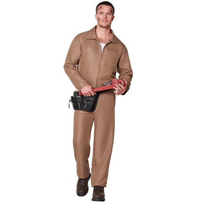 Adult Brown Mechanic Jumpsuit BROWN