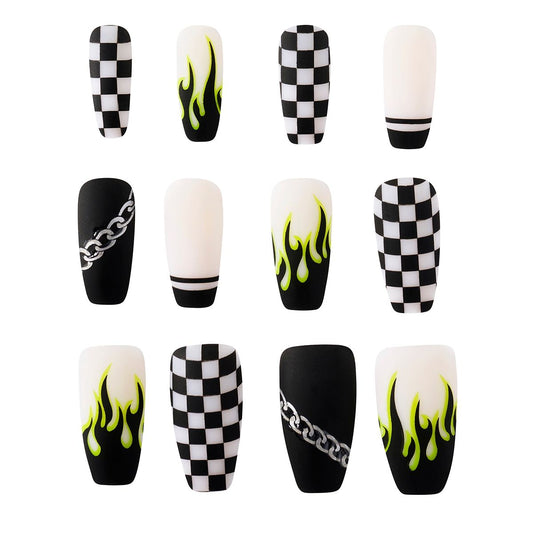 Punk Rock Press-On Nails BLACK