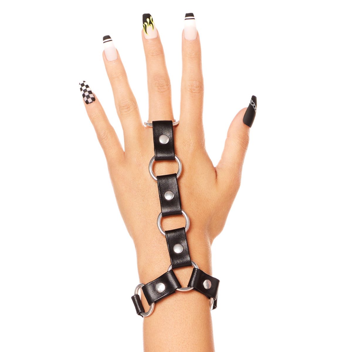 Punk Rock Hand Chain BLACK