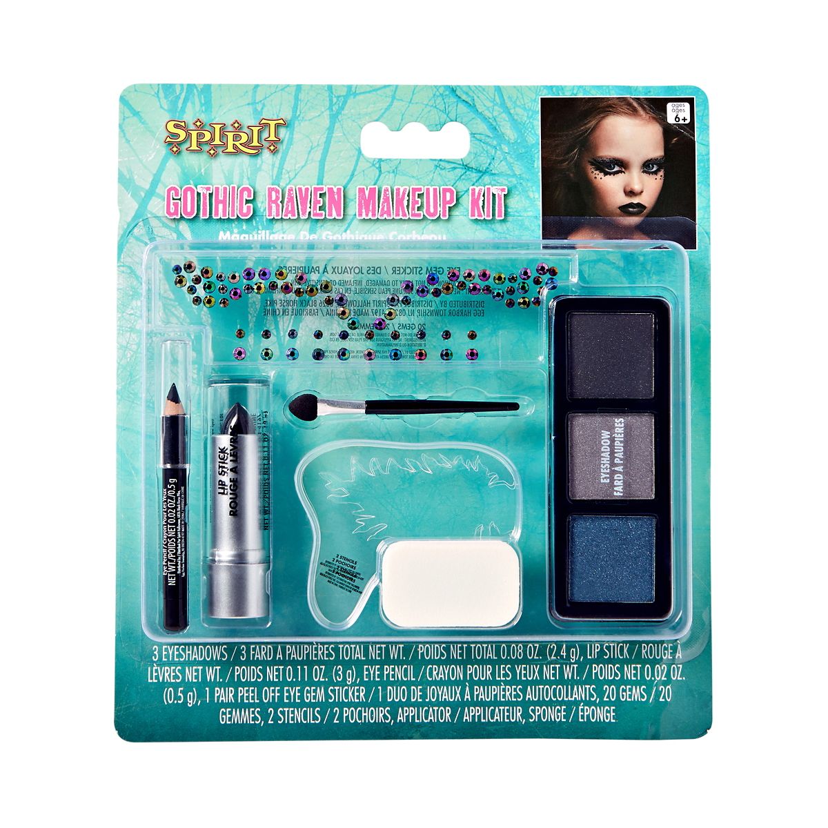 Gothic Raven Makeup Kit BLACK
