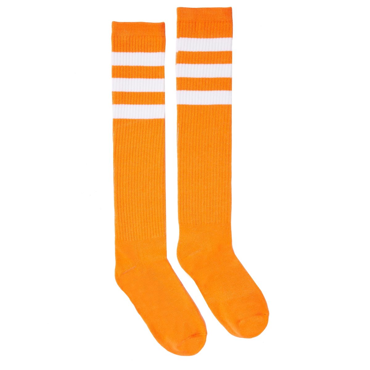 Colored Striped Knee High Socks RED