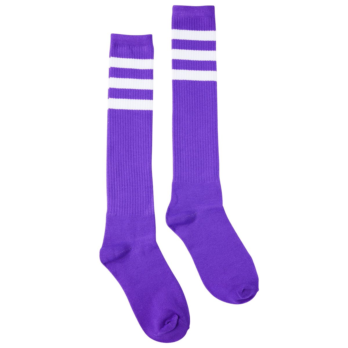 Colored Striped Knee High Socks RED