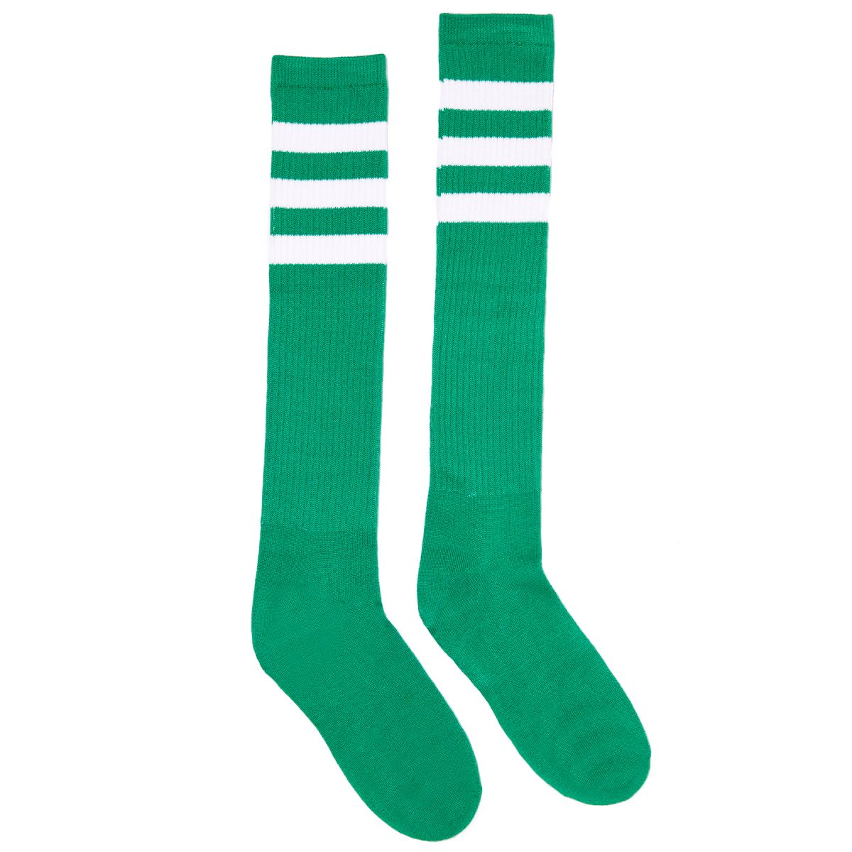 Colored Striped Knee High Socks RED