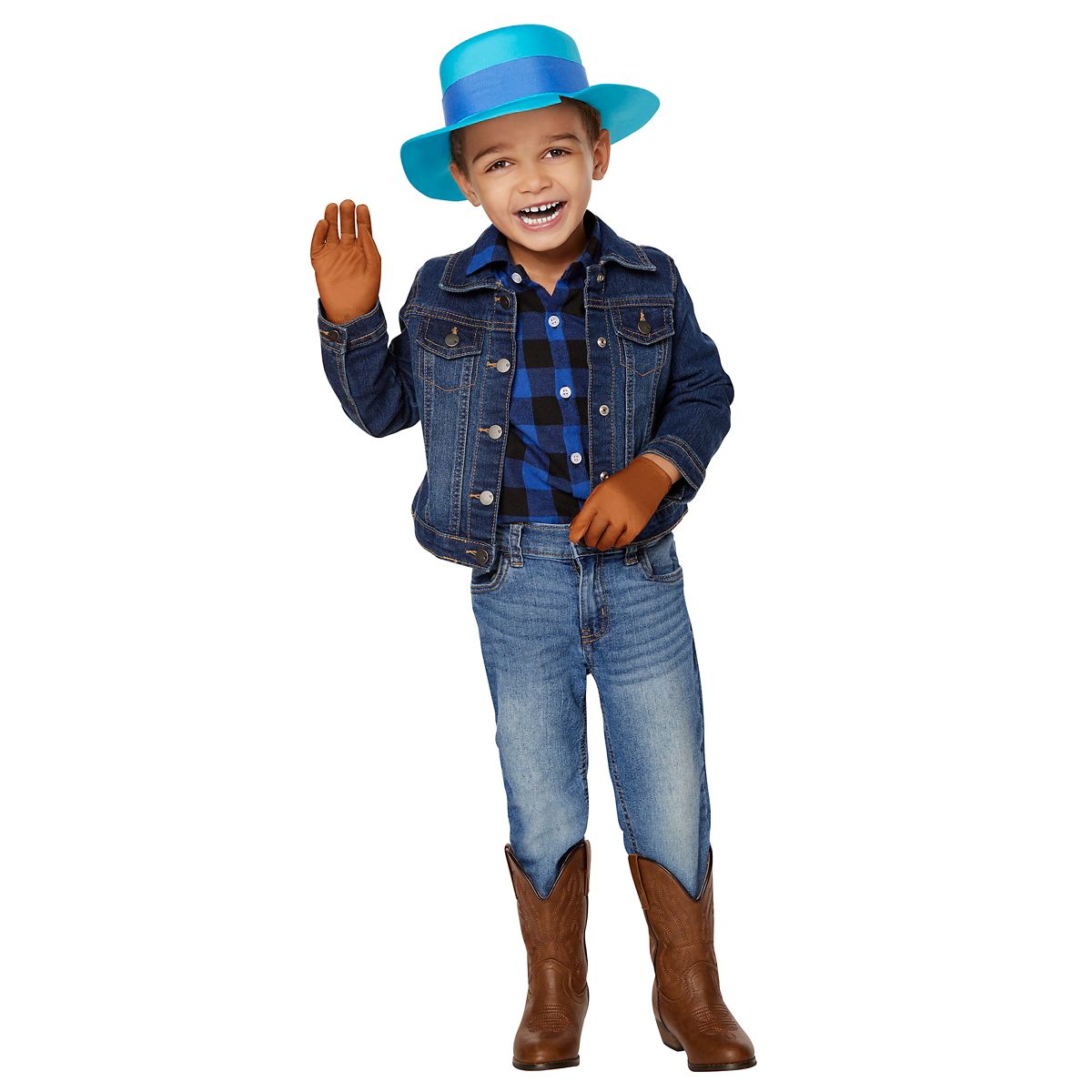 Miguel Hat and Gloves - Dino Ranch BLUE