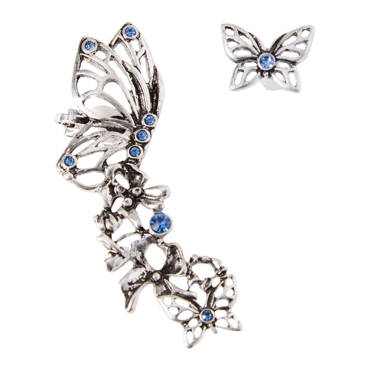 Corpse Bride Earrings Set BLUE AND SILVER