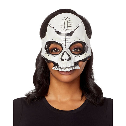 Witch Doctor Skull Half Mask WHITE