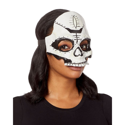 Witch Doctor Skull Half Mask WHITE