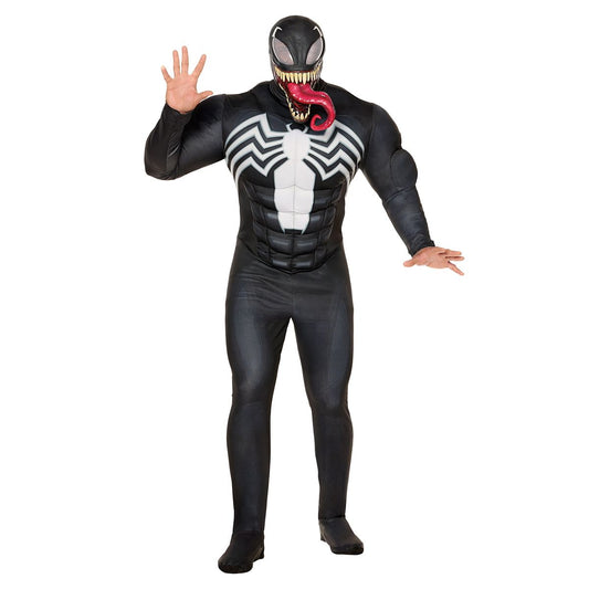 Adult Venom Muscle Suit Costume - Spider Man BLACK