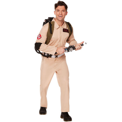Adult Ghostbusters One Piece Costume - Ghostbusters Classic KHAKI