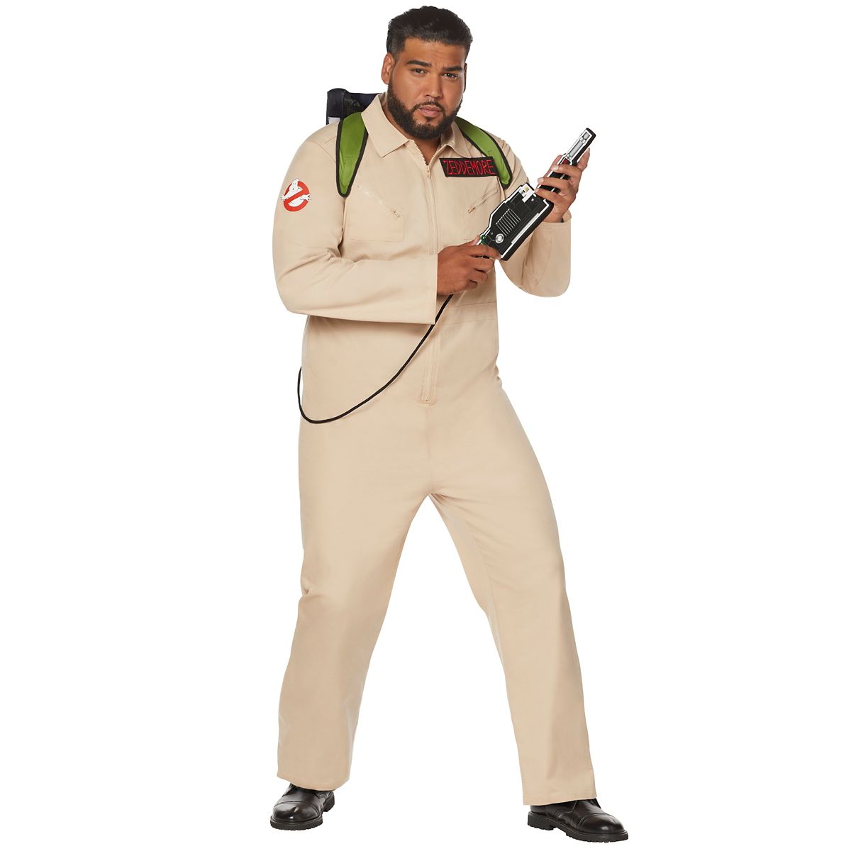 Adult Ghostbusters One Piece Costume - Ghostbusters Classic KHAKI