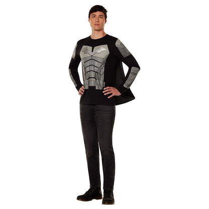 Caped Batman Long Sleeve T Shirt BLACK/GRAY