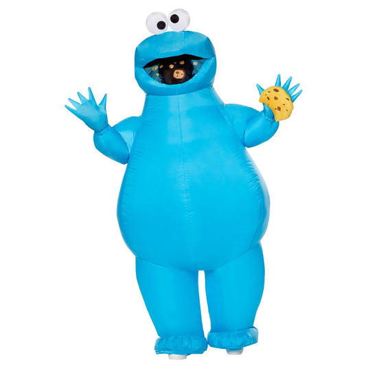 Adult Cookie Monster Inflatable Costume - Sesame Street BLUE