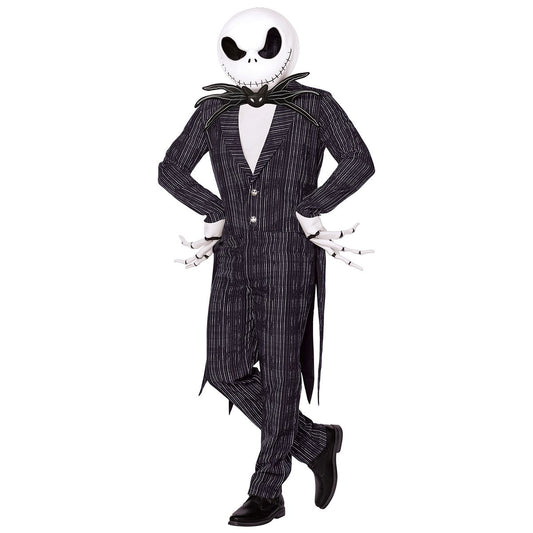 Adult Jack Skellington Costume Deluxe - The Nightmare Before Christmas BLACK AND WHITE