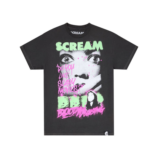 Scream x Bloody Disgusting Scary Movies T Shirt GRAY